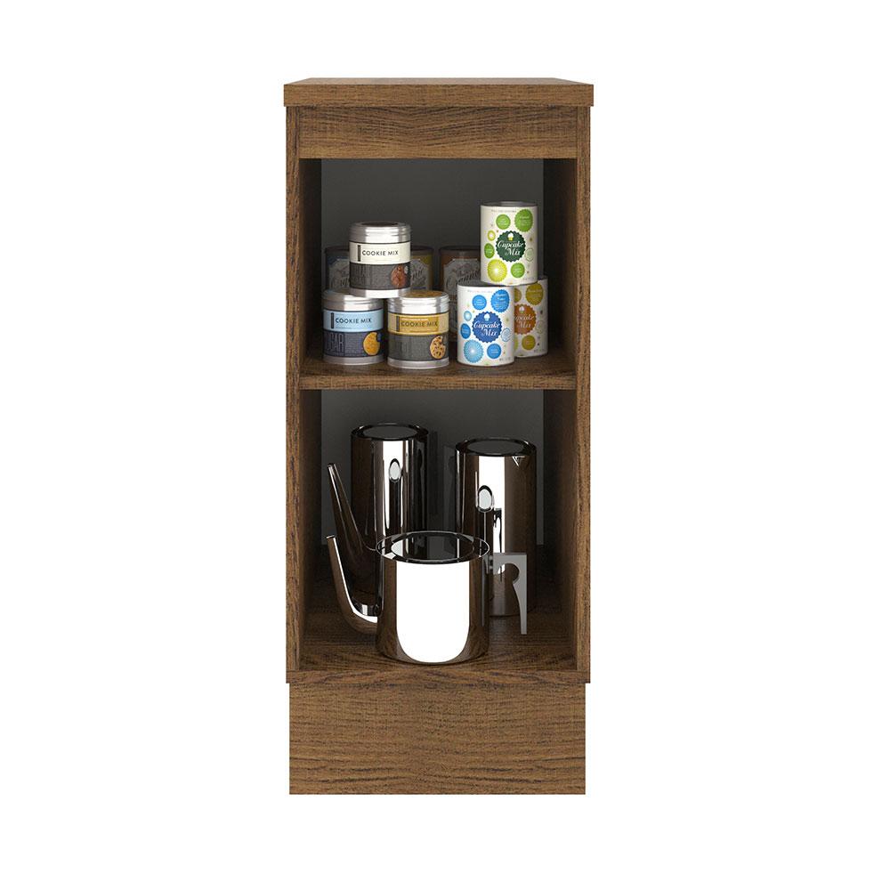 Balcão Armário de Cozinha 35 cm 1 Porta Rustic/Crema Agata Madesa
