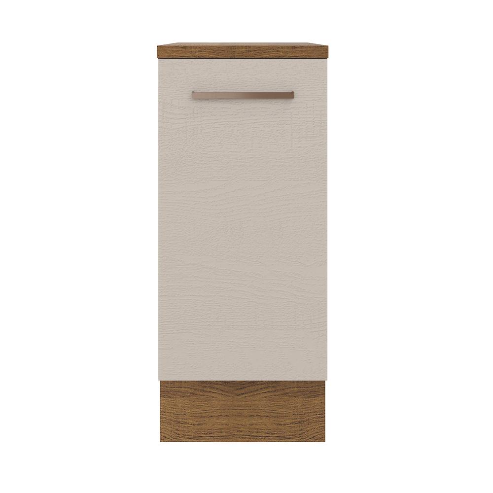 Balcão Armário de Cozinha 35 cm 1 Porta Rustic/Crema Agata Madesa
