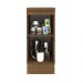 Balcão Armário de Cozinha 35 cm 1 Porta Rustic/Preto Agata Madesa