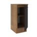 Balcão Armário de Cozinha 35 cm 1 Porta Rustic/Preto Agata Madesa