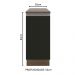 Balcão Armário de Cozinha 35 cm 1 Porta Rustic/Preto Glamy Madesa