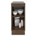 Balcão Armário de Cozinha 35 cm 1 Porta Rustic/Preto Glamy Madesa