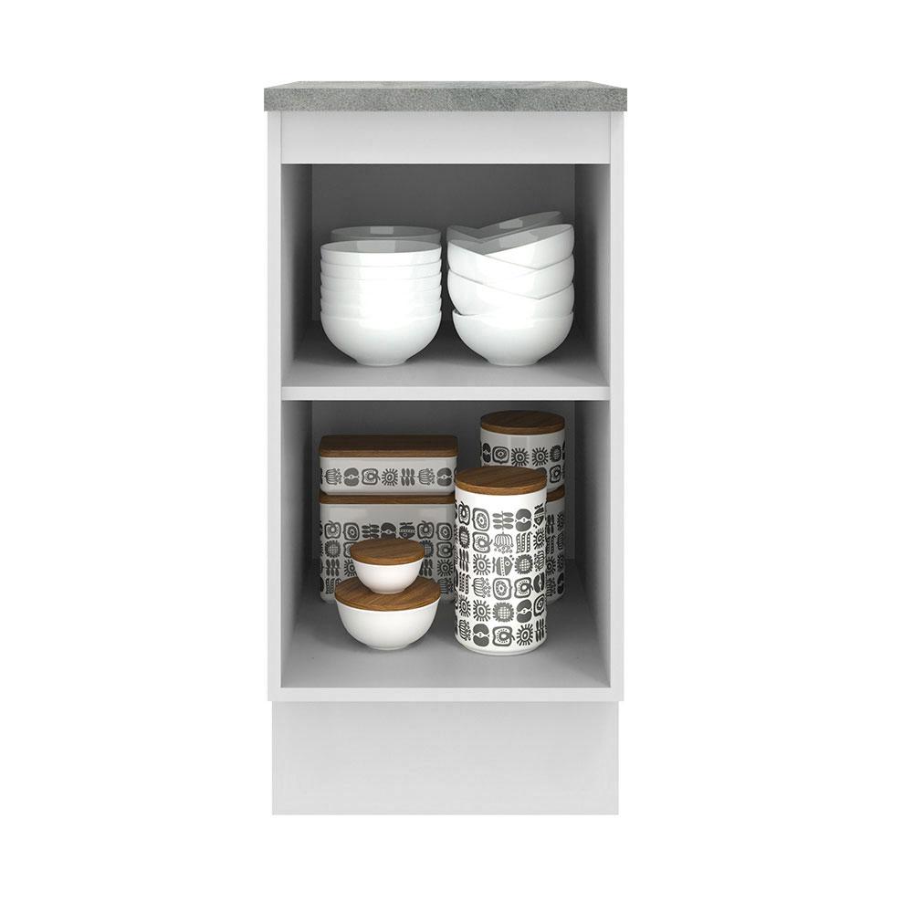 Balcão Armário de Cozinha 40 cm 1 Porta Branco Agata Madesa