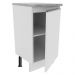 Balcão Armário de Cozinha 40 cm 1 Porta Branco Glamy Madesa