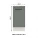 Balcão Armário de Cozinha 40 cm 1 Porta Branco/Cinza Agata Madesa