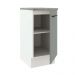 Balcão Armário de Cozinha 40 cm 1 Porta Branco/Cinza Agata Madesa