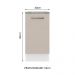 Balcão Armário de Cozinha 40 cm 1 Porta Branco/Crema Agata Madesa