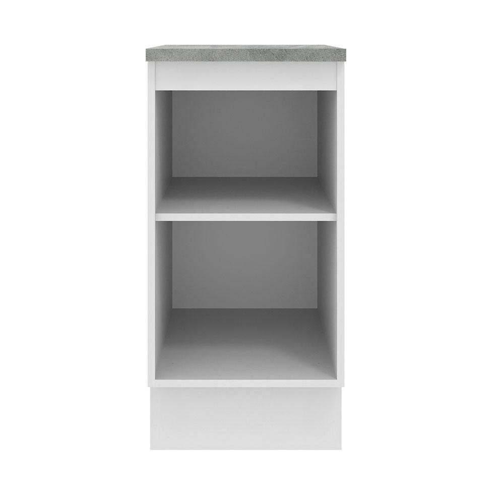 Balcão Armário de Cozinha 40 cm 1 Porta Branco/Crema Agata Madesa