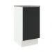Balcão Armário de Cozinha 40 cm 1 Porta Branco/Preto Agata Madesa