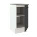 Balcão Armário de Cozinha 40 cm 1 Porta Branco/Preto Agata Madesa