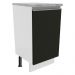 Balcão Armário de Cozinha 40 cm 1 Porta Branco/Preto Glamy Madesa