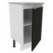 Balcão Armário de Cozinha 40 cm 1 Porta Branco/Preto Glamy Madesa