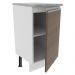 Balcão Armário de Cozinha 40 cm 1 Porta Branco/Rustic Glamy Madesa