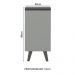 Balcão Armário de Cozinha 40 cm 1 Porta Com Pés Cinza Nice Madesa