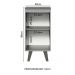 Balcão Armário de Cozinha 40 cm 1 Porta Com Pés Cinza Nice Madesa