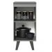 Balcão Armário de Cozinha 40 cm 1 Porta Com Pés Cinza Nice Madesa