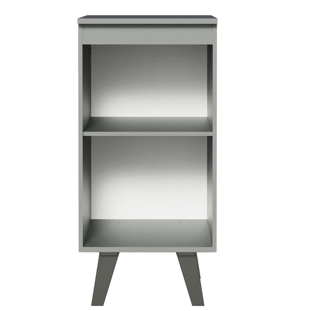 Balcão Armário de Cozinha 40 cm 1 Porta Com Pés Cinza Nice Madesa