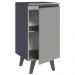 Balcão Armário de Cozinha 40 cm 1 Porta Com Pés Cinza Nice Madesa