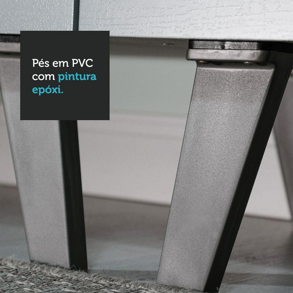 Balcão Armário de Cozinha 40 cm 1 Porta Com Pés Cinza Nice Madesa