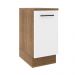 Balcão Armário de Cozinha 40 cm 1 Porta Rustic/Branco Agata Madesa