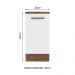 Balcão Armário de Cozinha 40 cm 1 Porta Rustic/Branco Agata Madesa