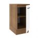 Balcão Armário de Cozinha 40 cm 1 Porta Rustic/Branco Agata Madesa
