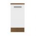 Balcão Armário de Cozinha 40 cm 1 Porta Rustic/Branco Agata Madesa