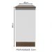Balcão Armário de Cozinha 40 cm 1 Porta Rustic/Branco Glamy Madesa