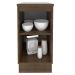 Balcão Armário de Cozinha 40 cm 1 Porta Rustic/Branco Glamy Madesa