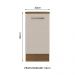 Balcão Armário de Cozinha 40 cm 1 Porta Rustic/Crema Agata Madesa
