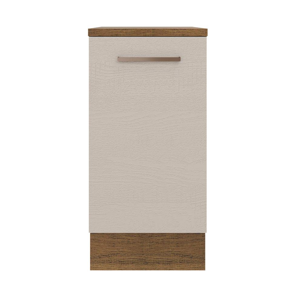 Balcão Armário de Cozinha 40 cm 1 Porta Rustic/Crema Agata Madesa