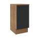 Balcão Armário de Cozinha 40 cm 1 Porta Rustic/Preto Agata Madesa