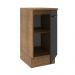 Balcão Armário de Cozinha 40 cm 1 Porta Rustic/Preto Agata Madesa