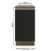 Balcão Armário de Cozinha 40 cm 1 Porta Rustic/Preto Glamy Madesa
