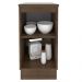 Balcão Armário de Cozinha 40 cm 1 Porta Rustic/Preto Glamy Madesa