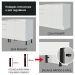 Balcão Armário de Cozinha 40 cm 3 Gavetas Branco Glamy Madesa