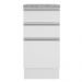 Balcão Armário de Cozinha 40 cm 3 Gavetas Branco Glamy Madesa
