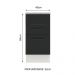 Balcão Armário de Cozinha 40 cm 3 Gavetas Branco/Preto Agata Madesa