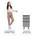 Balcão Armário de Cozinha 40 cm 3 Gavetas Com Pés Cinza Nice Madesa