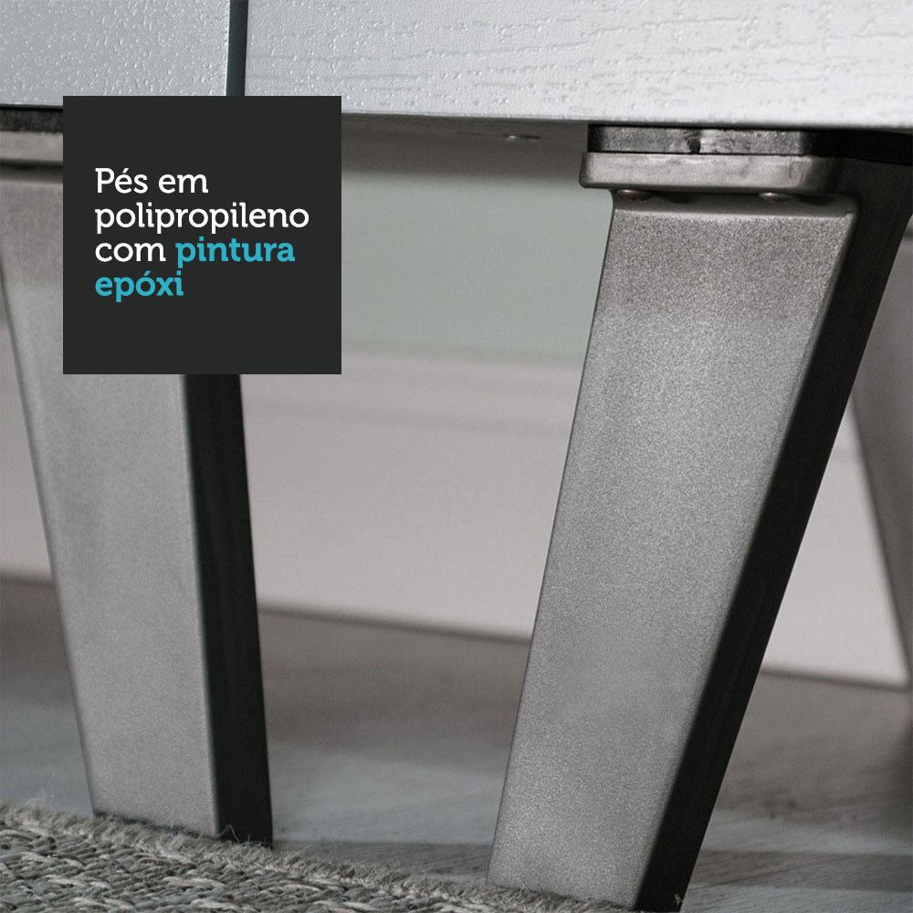 Balcão Armário de Cozinha 40 cm 3 Gavetas Com Pés Cinza Nice Madesa
