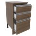 Balcão Armário de Cozinha 40 cm 3 Gavetas Rustic Glamy Madesa