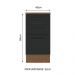 Balcão Armário de Cozinha 40 cm 3 Gavetas Rustic/Preto Agata Madesa