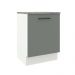 Balcão Armário de Cozinha 60 cm 1 Porta Branco/Cinza Agata Madesa