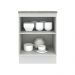 Balcão Armário de Cozinha 60 cm 1 Porta Branco/Cinza Agata Madesa