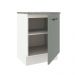 Balcão Armário de Cozinha 60 cm 1 Porta Branco/Cinza Agata Madesa