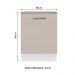 Balcão Armário de Cozinha 60 cm 1 Porta Branco/Crema Agata Madesa