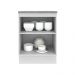 Balcão Armário de Cozinha 60 cm 1 Porta Branco/Crema Agata Madesa