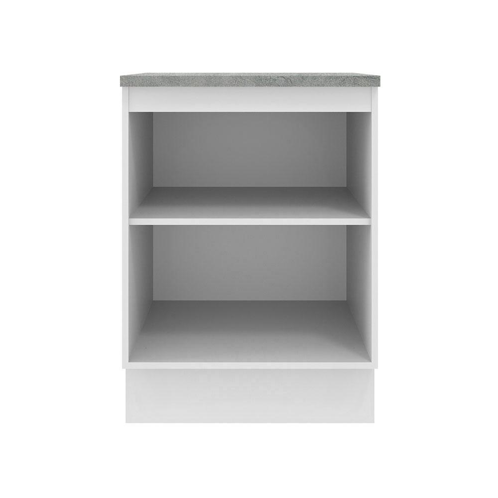 Balcão Armário de Cozinha 60 cm 1 Porta Branco/Crema Agata Madesa
