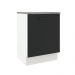 Balcão Armário de Cozinha 60 cm 1 Porta Branco/Preto Agata Madesa