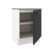 Balcão Armário de Cozinha 60 cm 1 Porta Branco/Preto Agata Madesa